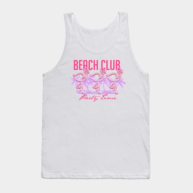 Beach Club Party Time Tank Top by NJORDUR